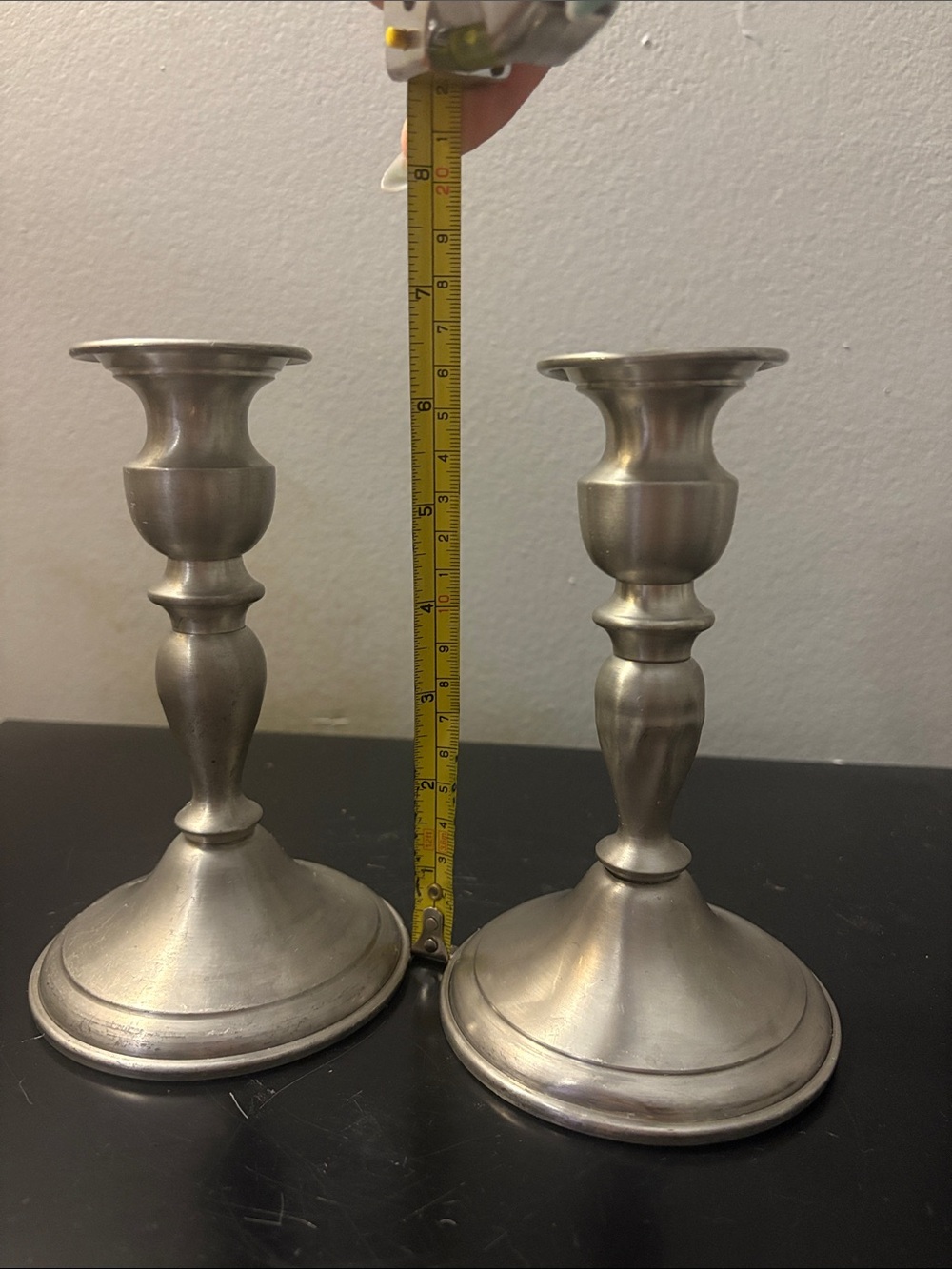 Leonard Genuine Pewter Weighted Candlestick Holders